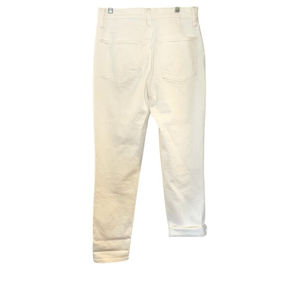 Madewell The High-Rise Slim Boyjean‎ in Off White High Rise Stretchy Size 26 - Picture 3 of 7